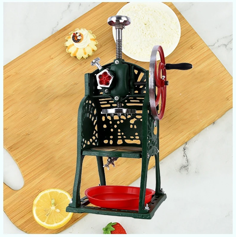 Hand crank ice shredder hand old-fashioned shaver ice machine copper plate snowflake cotton ice machine