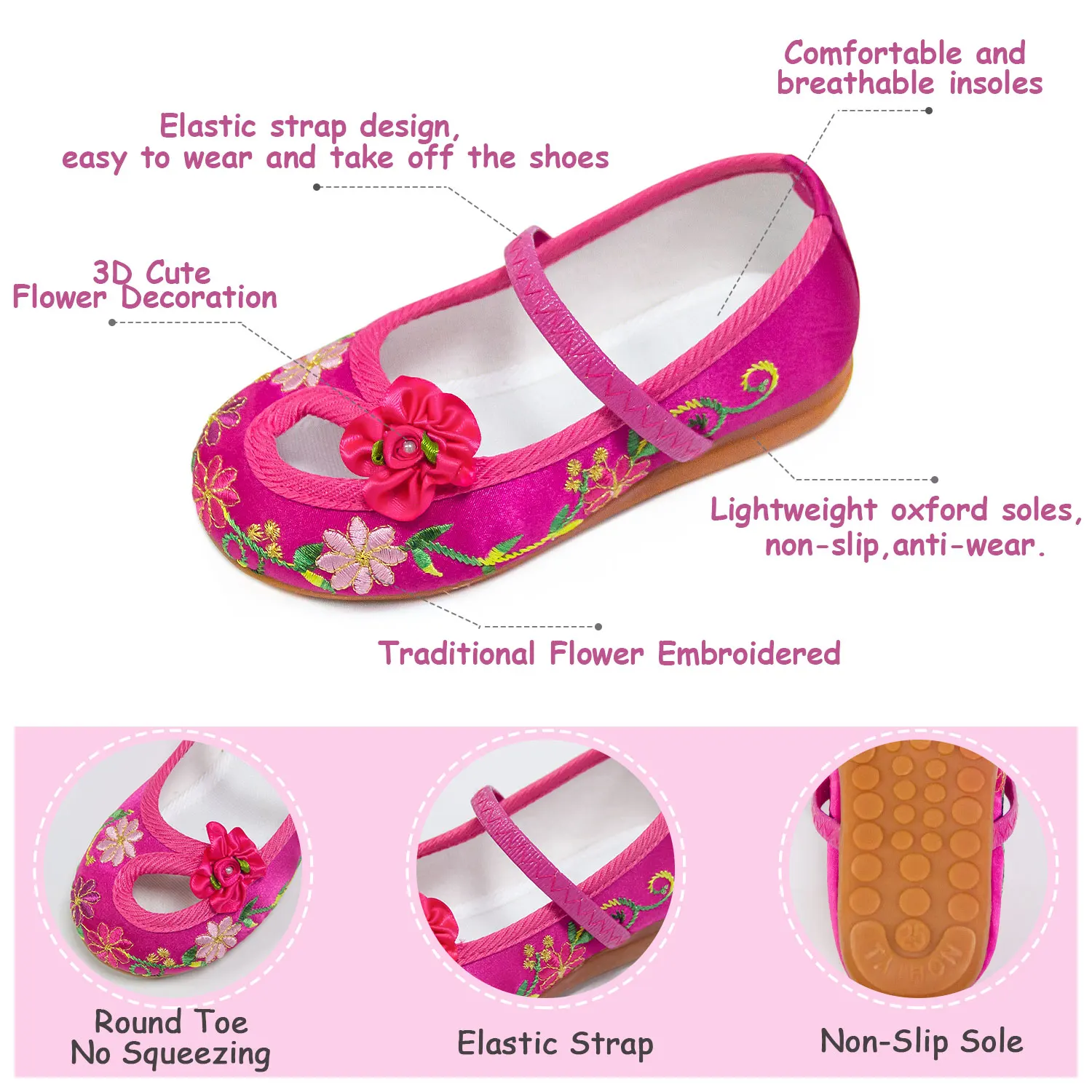 Encanto Mirabel Shoes For Children Girls Halloween Cosplay Costume Dress Up Kids Mary Jane Ballerina Flats Casual Shoes 4-12Yrs