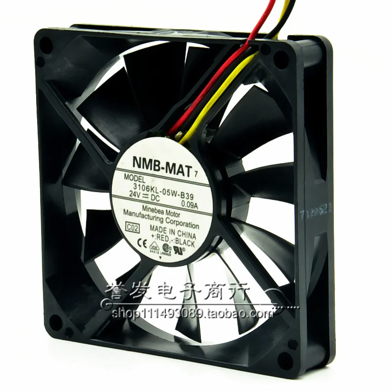 새로운 오리지널 3106KL-05W-B39 24V 0.09A 8015 80x80x15mm 냉각 팬 라디에이터