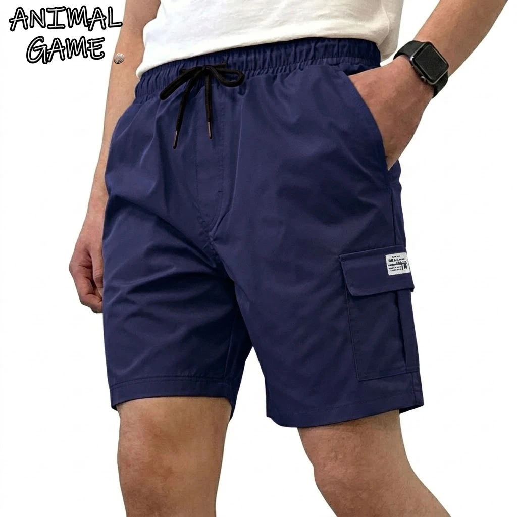 New Loose Cargo Pants Shorts Gym Man Summer Knee Pants Multi-Pocket Short Men's Work Pants Plus Size Cargo Shorts Hiking Trouser