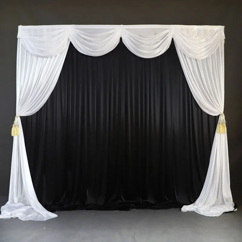 Modern Curtains Background Black And White Curtain Decoration Soft Layout Customization For Living Dining Room Bedroom 창문커텐