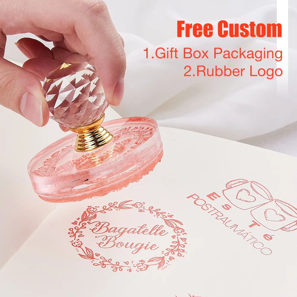 Custom Wedding Stamp Acrylic Rubber Logo Personalized Wedding Student Graduation Business Logo Package Transparent Acrylic Seal