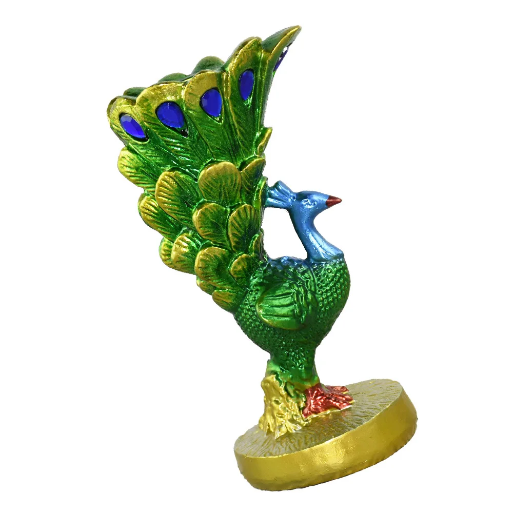 

1Pcs Simulation Peacock-Shaped Candleholder Resin Decor Creative European Candlestick for Home Desktop Living Room