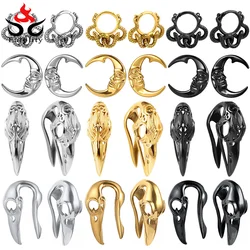 Earblity 2PCS Bird Head Snake Ear Weights Stainless Steel Ear Hangers Hypoallergenic Ear Plugs Stretcher Piercing Body Jewelry