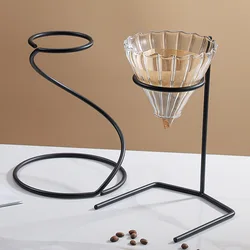 Coffee Hand Brewing Rack V-shaped Drip Filter Cup Holder Metal Coffee Stand Multi-purpose Coffee Filter Cup Holder