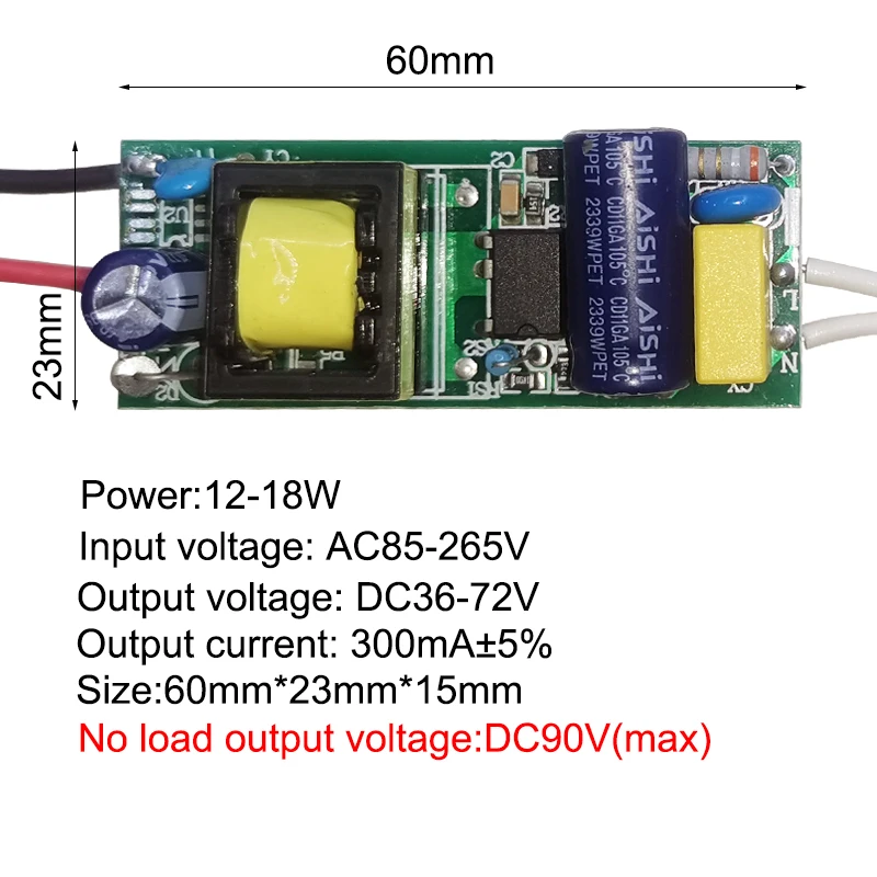 LED Driver 300mA 1-3W 5W 4-7W 8-12W 12-18W 18-24W 25-36W Constant Current Driver Transformer power supply module AC-DC Converter