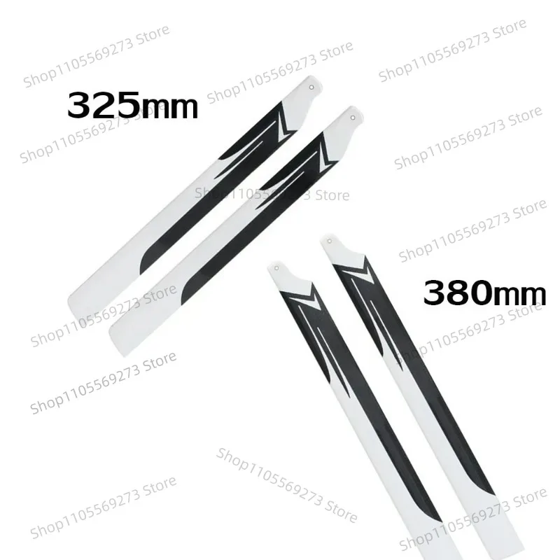 RC Helicopter Carbon Fiber Main Blades 325 360 370 380 420 505mm for 3D Flight Heli Replacement Parts Upgrades