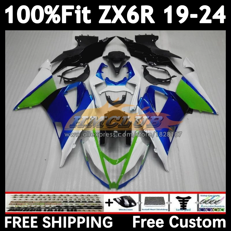 

Body For KAWASAKI NINJA ZX-6R 2019 2020 2021 2022 2023 2024 160No.16 ZX green blue 636 6R ZX636 ZX6R 19 20 21 22 23 24 Fairing