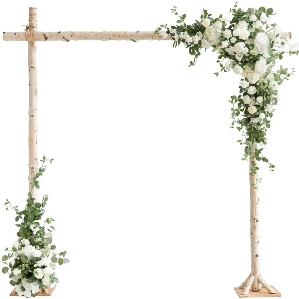 Wedding Arch Flowers Swag Decorations Set Pack of 2 Floral Ceremony Reception Rose Backdrop Ground Arrangement