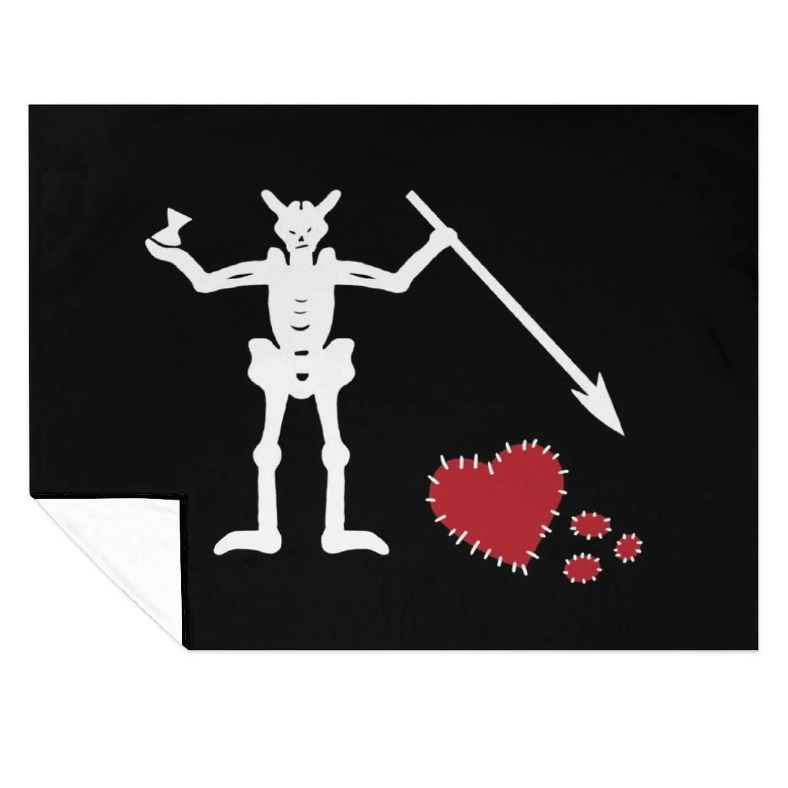 

Broken Hearted Blackbeard's Flag Throw Blanket Nap blankets and throws Decorative Sofa Softest Blankets