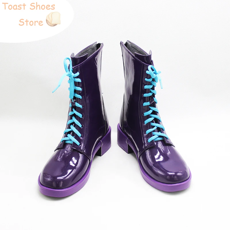 Fuwa Minato PU Cosplay Chaussures, Bottes de Carnaval d'Halloween, Accessoires de Costume, Vtuber