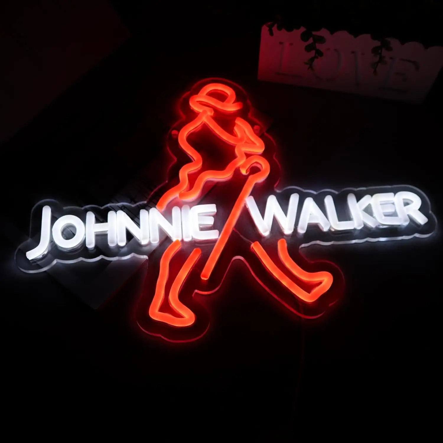 Whisky Neon Sign For Johnnie Walker Bar Pub Led Light Suitable For Garage Decor Business Display USB Powered Easy Hanging