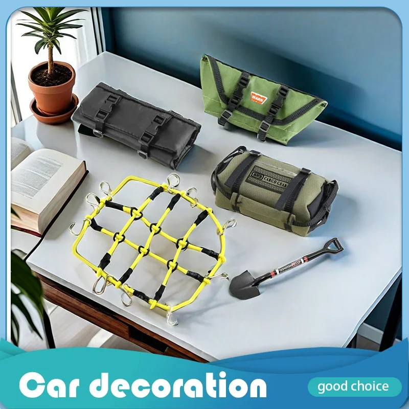 RC Part Storage Bag Roof Bag Handbag Sleeping Bag Luggage Net Shovel Decoration for TRX4M Axial SCX24 1/18 1/24 RC Crawler Car