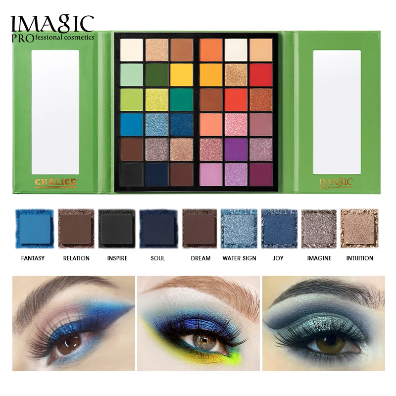 IMAGIC 36 colors makeup eyeshadow palette matte pearlescent glitter eyeshadow palette metallic gloss nude eye pigment cosmetics