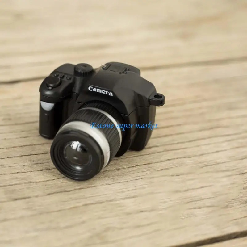 090B Retro Miniature Camera Toy 1/12 Dollhouse Mini Camera Newborn Photography Props