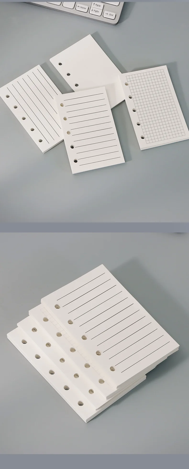 M5 40 Blatt Loseblatt-Notizbuch, Nachfüllung, Spiralbinder, Innenseite, wöchentlich, monatlich, To-Do-Linie, Punktgitter im Inneren, Papier, Schreibwaren – Detail 3