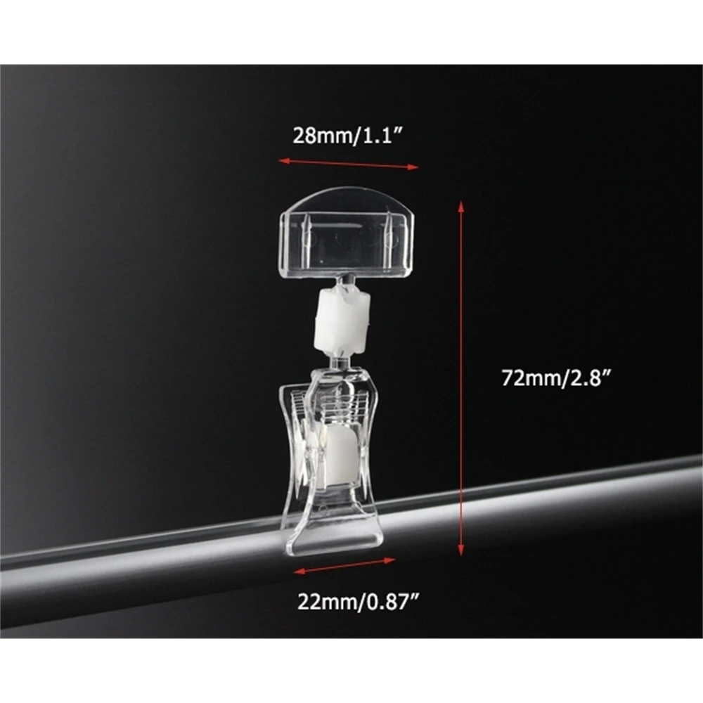 Clear Pop Plastic Sign Card Display Memo Label Holder Promotion Advertising Clips Clamp Merchanse Name Tag Snap Price Talker