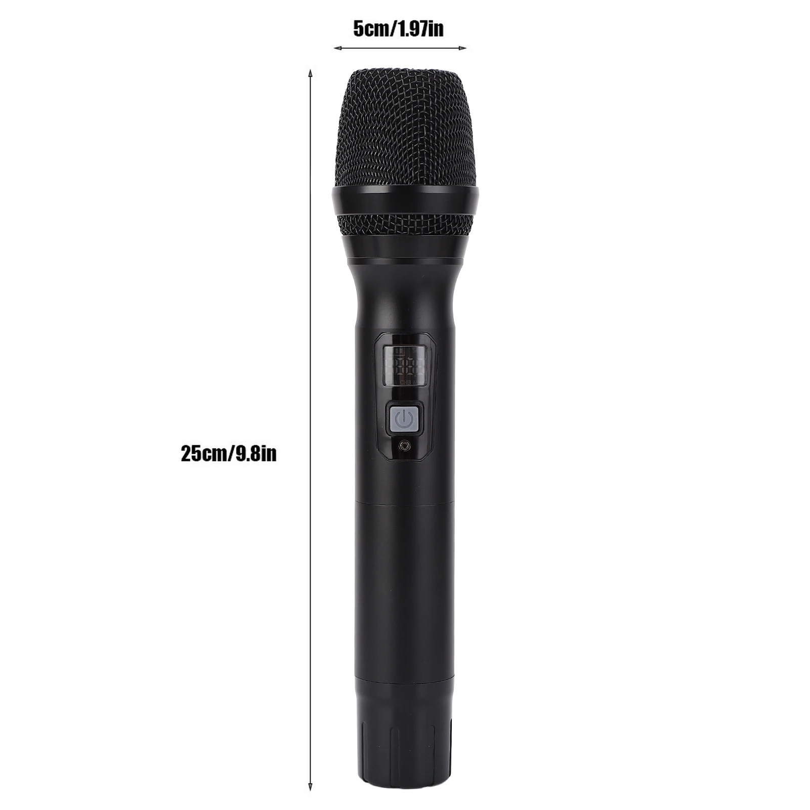 ميكروفون محمول باليد UHF مع جهاز استقبال بطارية AA لخطاب المؤتمر