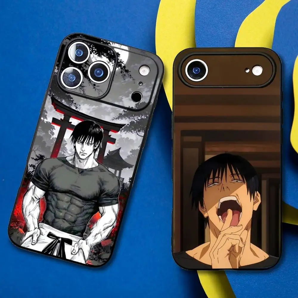 

Toji Jujutsu Kaisen Fushiguro Phone Case For iPhone17,16,15,14,13,12,11 Plus,Pro Max Soft Black Cover