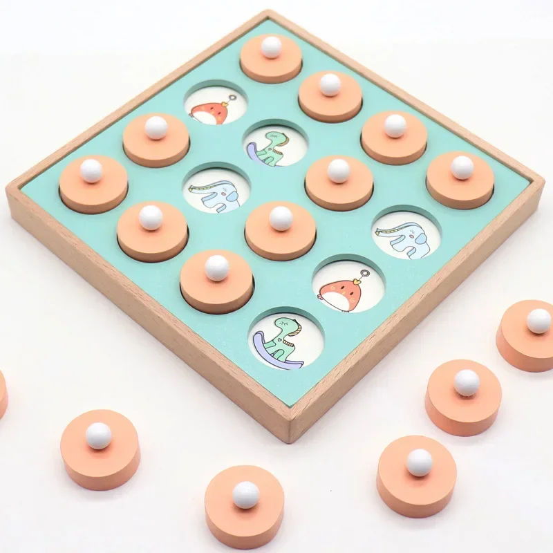 キッズ木製メモリーチェスパズルゲーム論理的思考トレーニング教育玩具子供のため