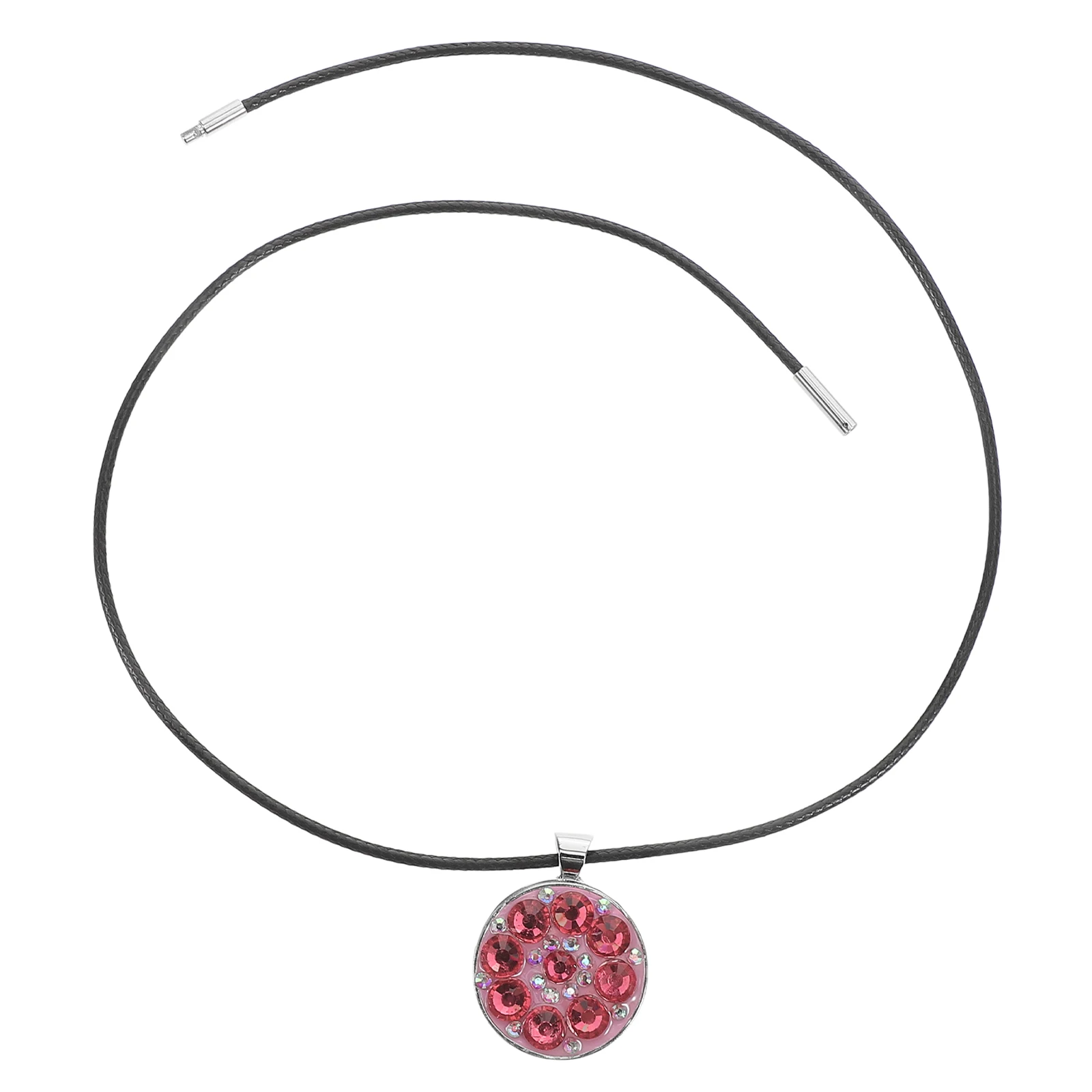 

Golf Crystal Hugging Clip Necklace Ball Marker Pendant Women Durable Material Elegant Design Multifunctional Accessory Golfer
