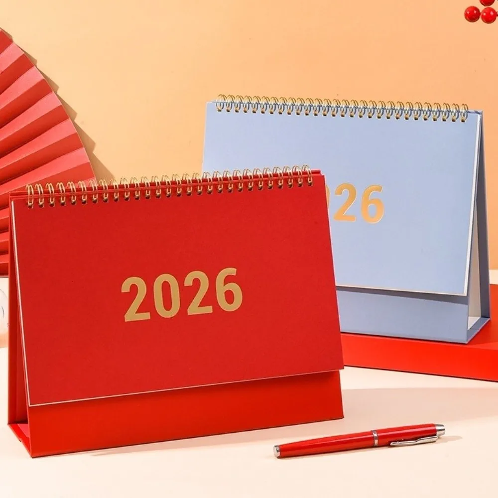 

Настольный календарь Premium Paper 2026 с устойчивой подставкой, для записей, ежедневный планировщик, откидной, для управления временем