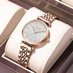 NIBOSI Brand Luxury Quartz Watch for Women Fashion Elegant Ladies Watches Stainless Steel Waterproof Women's Relogio Feminino