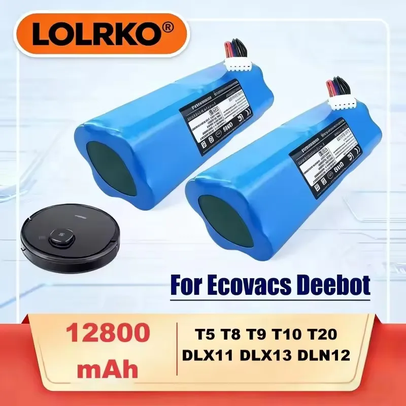 2026 14.8V 12800mAh battery For ecovacs deebot T5 T8 T9 T10 T20 DLX11 DLX13 DLN12 X1 X1omni X1turbo Sweeping Robot Battery