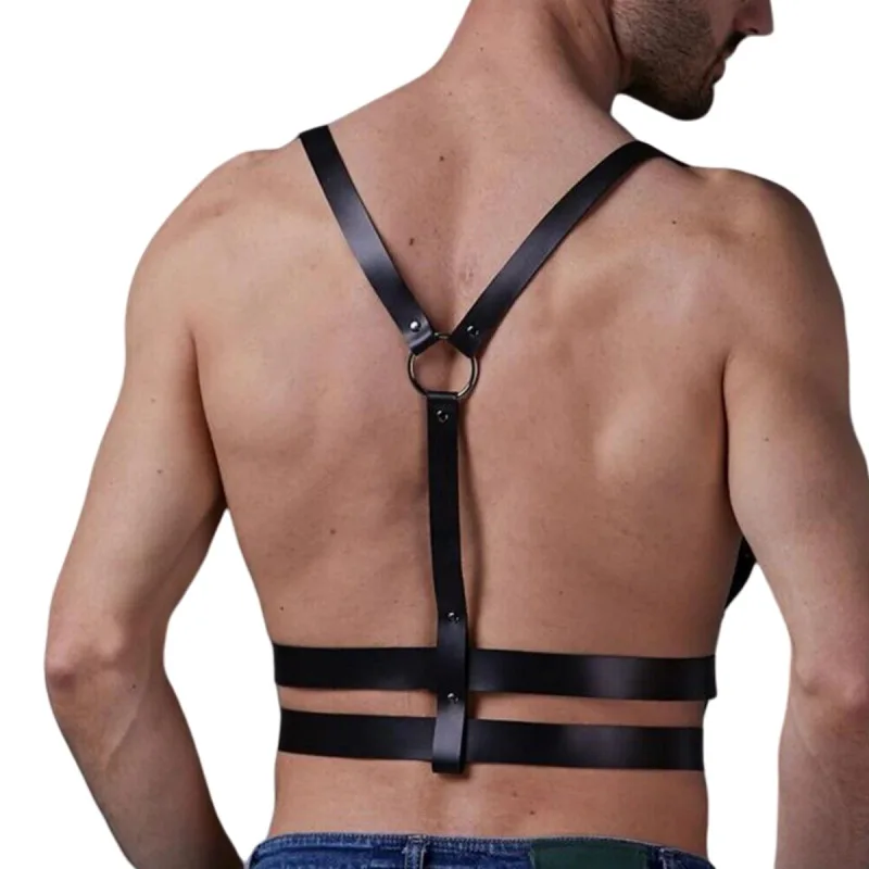 Fashion Chest Harness Belts Suspenders for Men Punk Rock Leather Body Straps Gothic Gay Clothing Street Style Accessories view 3