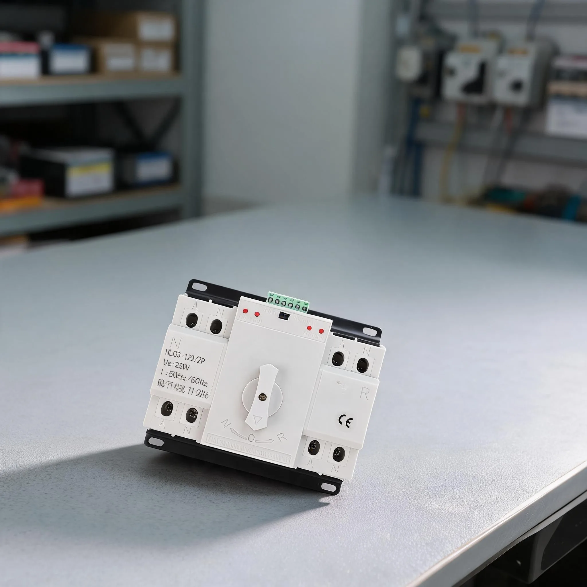 220V Dual Automatic Transfer Switch 2P For for Solar Power Use with 32A to 125A Adjustable Ratings and Quick Response