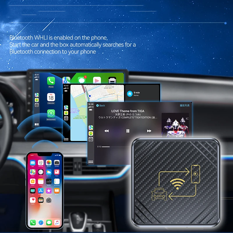 

2024 горячая Распродажа CarPlay Smart Mini Ai Box беспроводной CarPlay Android авто для Toyota VW Hyundai Audi KIA Volvo Volkswagen