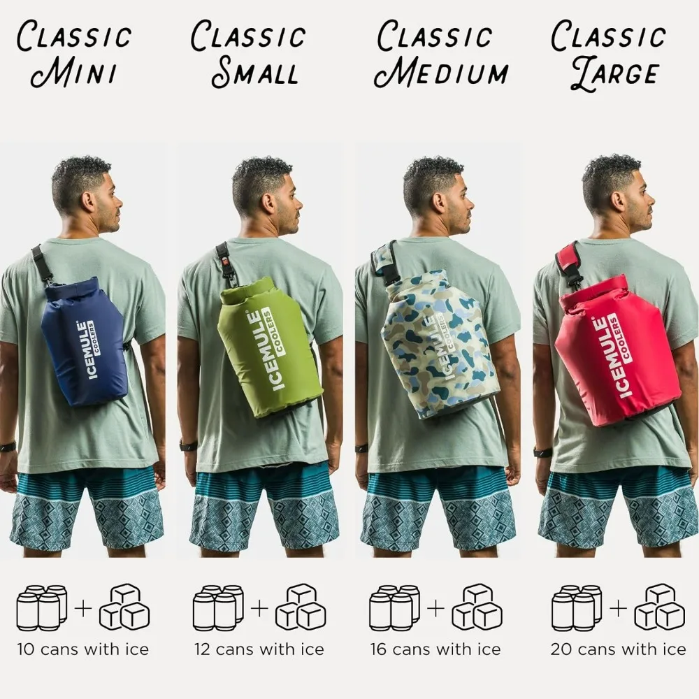 Classic Collapsible Sling Strap Cooler – Hands Free, 100% Waterproof, 24+ Hours Cooling, Soft Sided Cooler