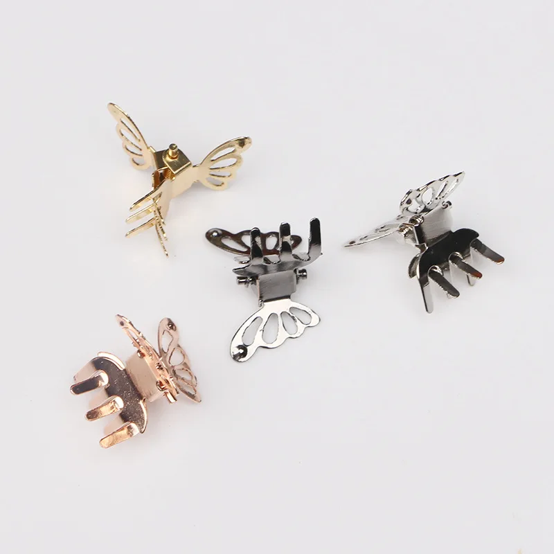 10pcs Mini Butterfly Hair Claw Clips Alloy Fashionable Cute Small Side Pin Hairpin Girls Women Hair Accessories for Daily Use