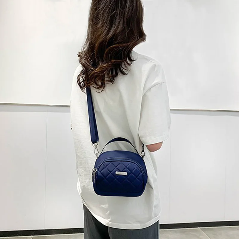 Lässige Gesteppte Nylon-Handtasche - Vielseitige Umhängetasche mit Mehreren Taschen, Abnehmbarer Schulterriemen für Damen – Detail 10