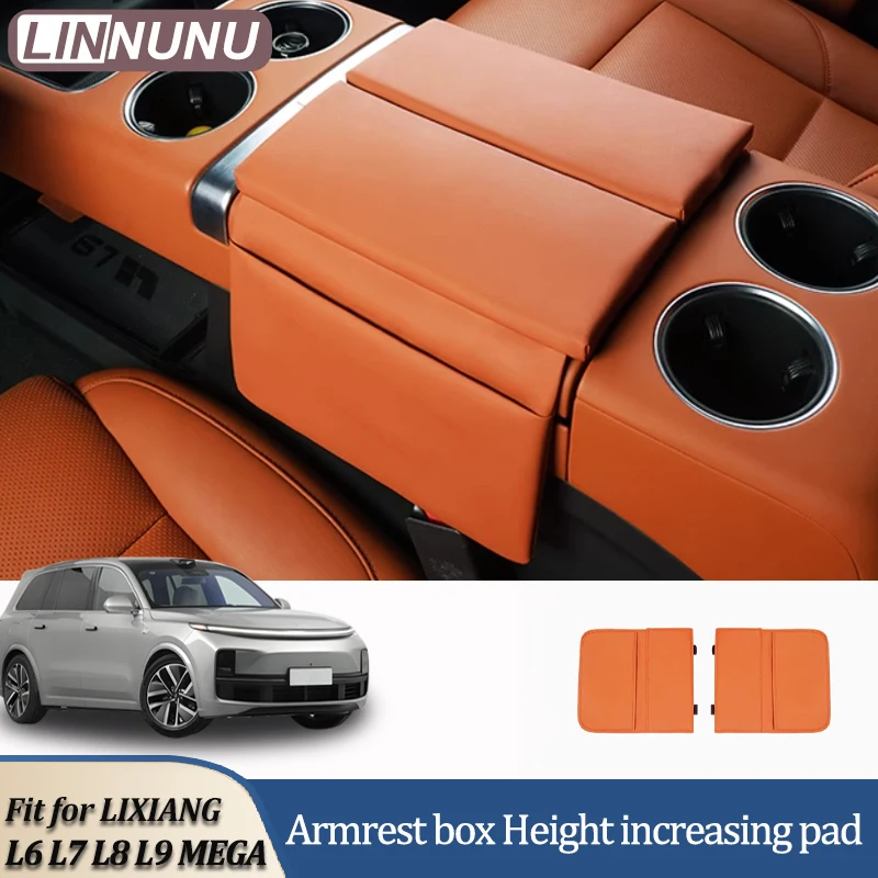 Linnunu Fit for Lixiang L6 L7 L8 L9 Mega Car Decoration Supplies Armrest Box Protective Cover Central Control Storage Booster Pad Armrest Box Heightening 3cm Booster Pad Storage Protection Interior Supplies