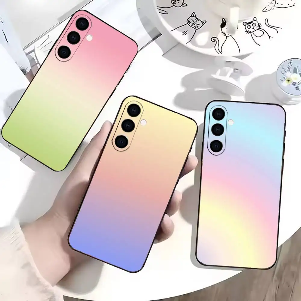 Cute Fried Egg Seamless Pattern  Phone Case Black Silicone Soft For Samsung Galaxy A73,A72,A71,A70,A53,A52,A51