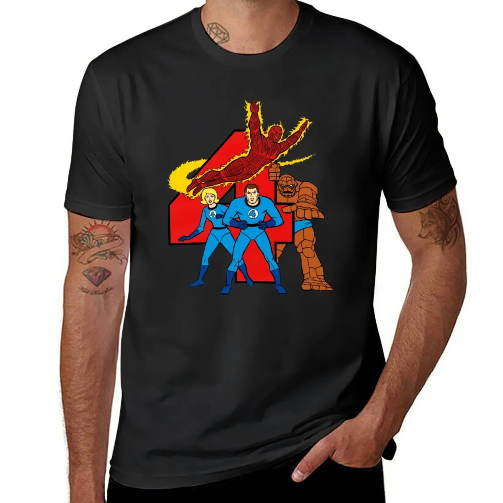 The Fantastic Four Cartoon T-Shirt Aesthetic clothing aesthetic clothes mens vintage t shirts