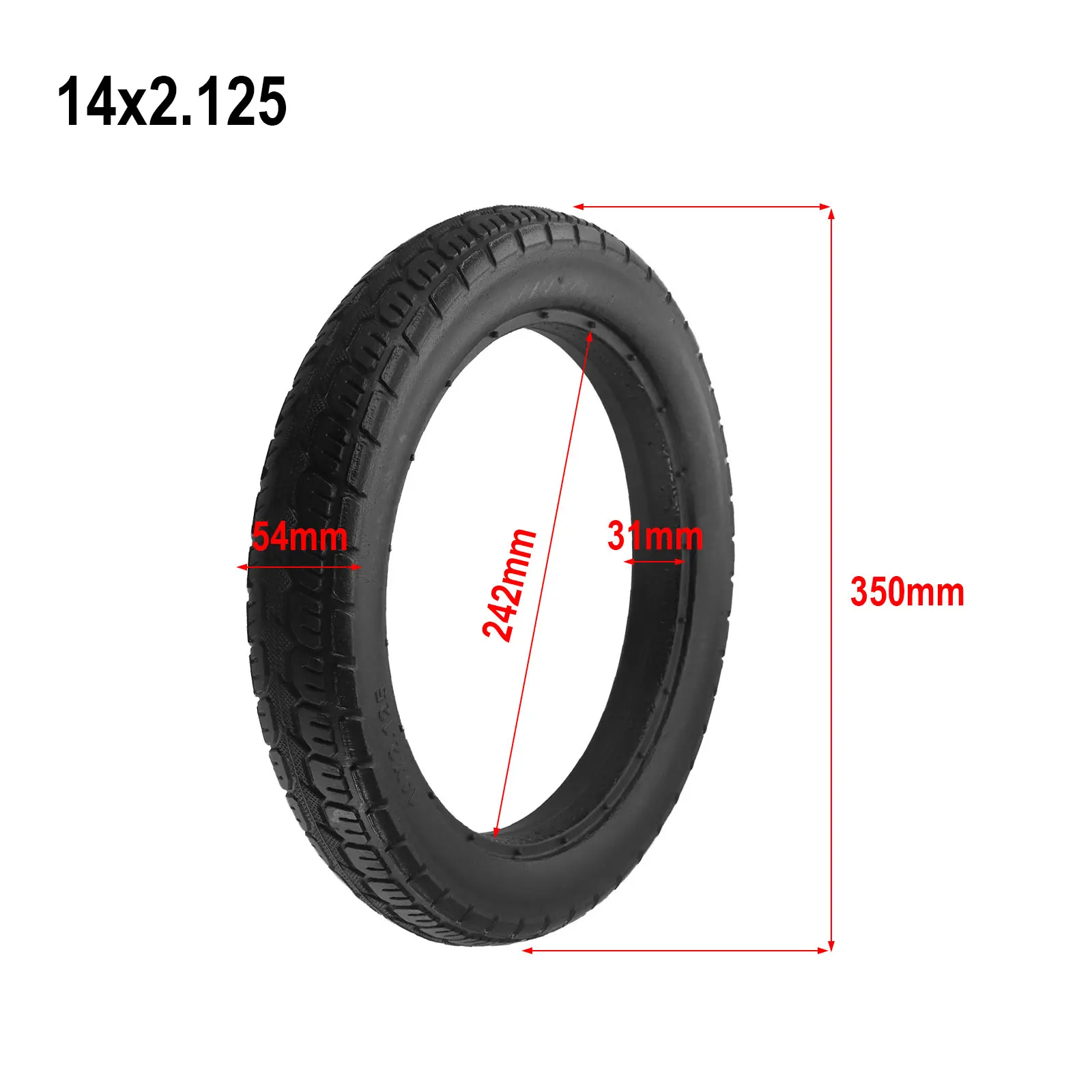 

TYRES Inch Accessories Anti-skid Anti-slip Black Electric Vehicle Inch No Inflation Tyre Electric Vehicle New Practical Tire