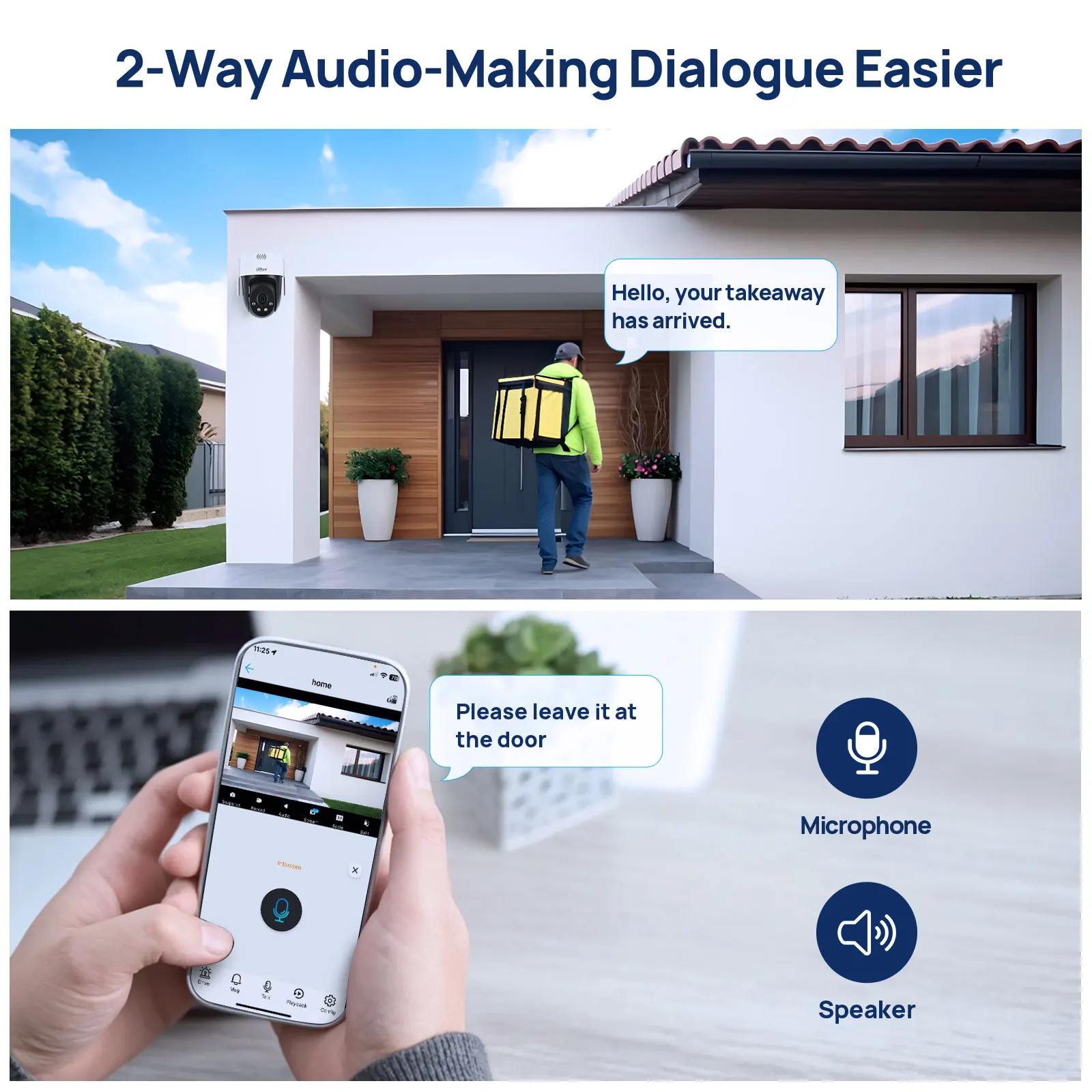 Original Dahua P5AE-PV 5MP WIFI Outdoor PT IP Camera Smart Dual Iight Active Defense Two-way Talk SD Card Slot Outdoor Camera