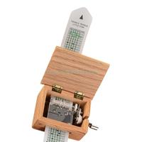 Wood DIY Hand Crank Music Box 15 Note for Creative Music Projects with Blank Paper Strips Tool for Personalizing Tune