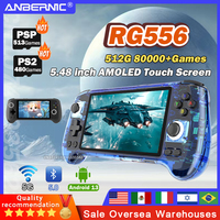 ANBERNIC RG556 Handheld Game Console Video Players 5.48-inch AMOLED Screen 1920*1080 Android 13 Retro Game Player PSP/PS2 Game