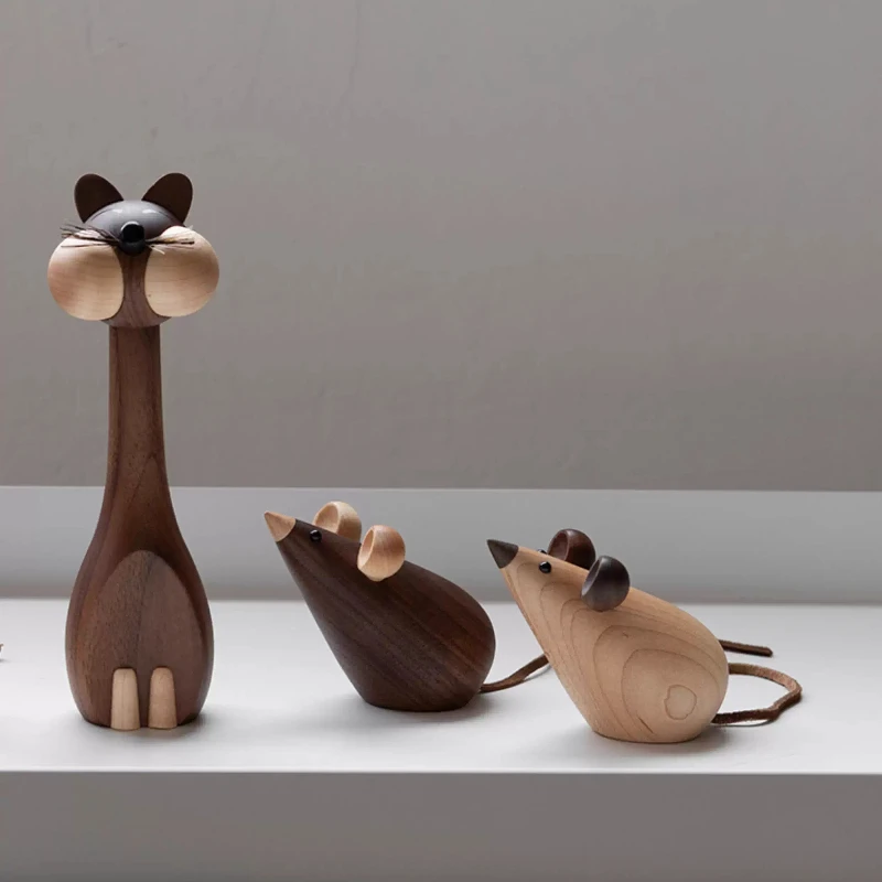 

Современные креативные фигурки и миниатюры в скандинавском стиле, милая модель мыши, подарок на день рождения, интересное украшение для дома FYFM