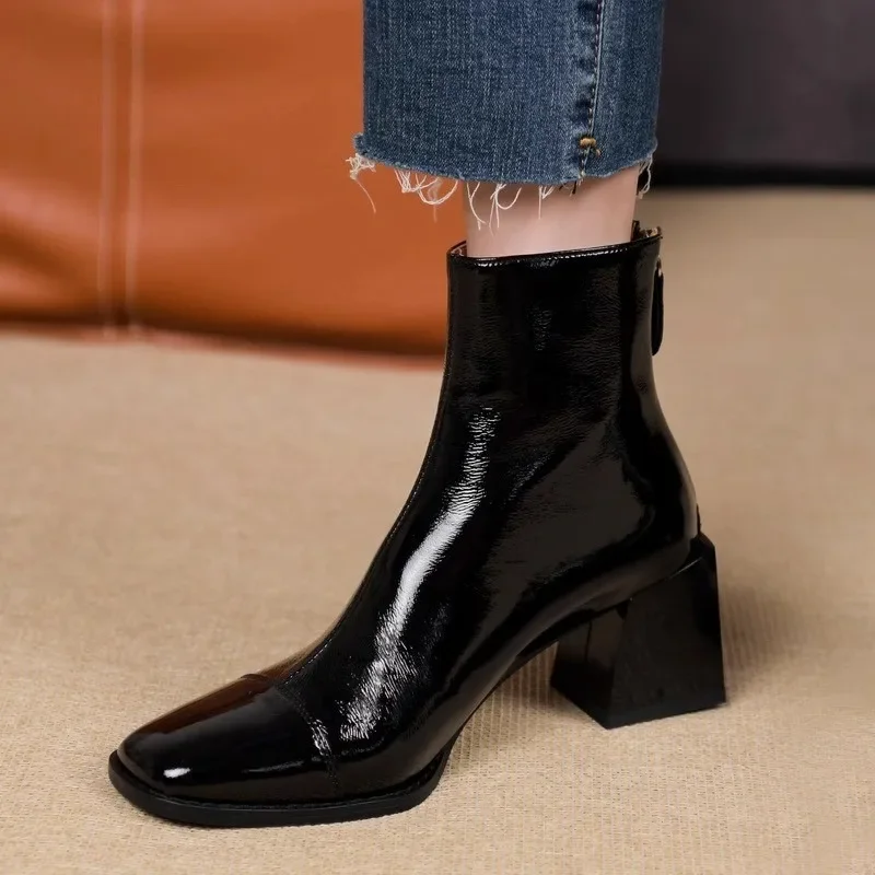 

Ladies Shoes 2025 Brand Ankle Women's Boots Fashion Back Zipper Modern Boots Women New Plus Size Best Seller Shoes for Women