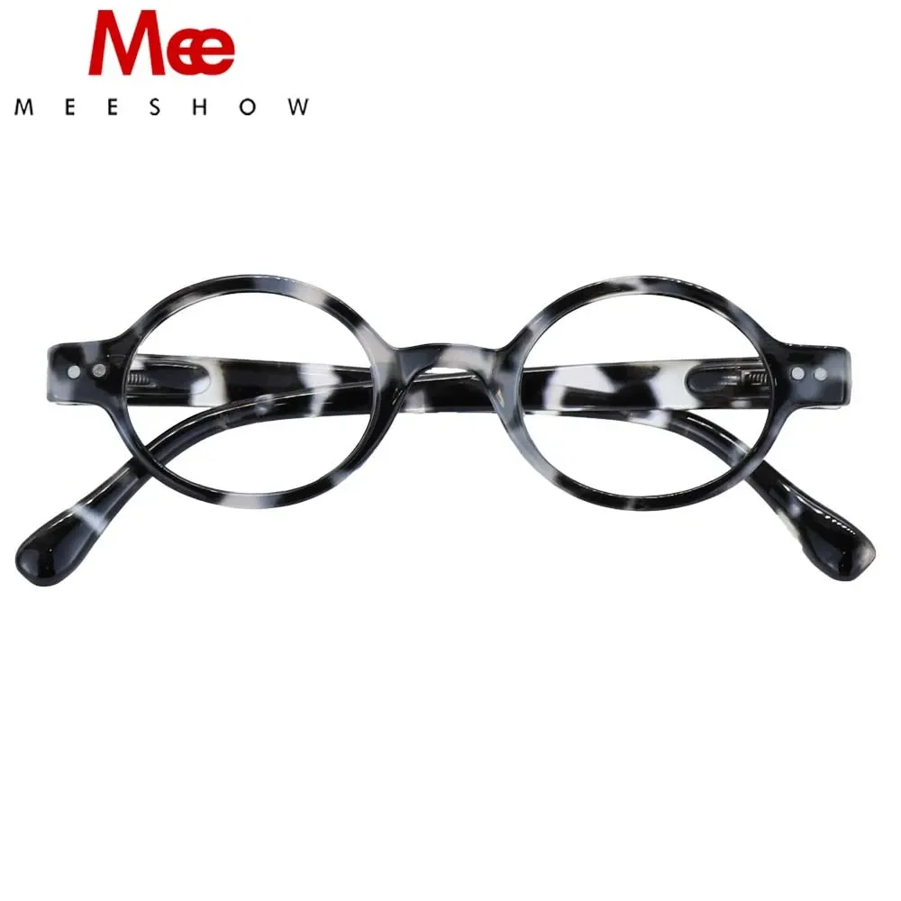 Meeshow stylish reading glasses New Glazed Ice women's glasses blue light blocking French presbyopia round retro eyeglasses 1730