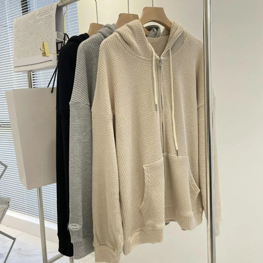 Women's solid color sweater coat, simple, fashionable and versatile.