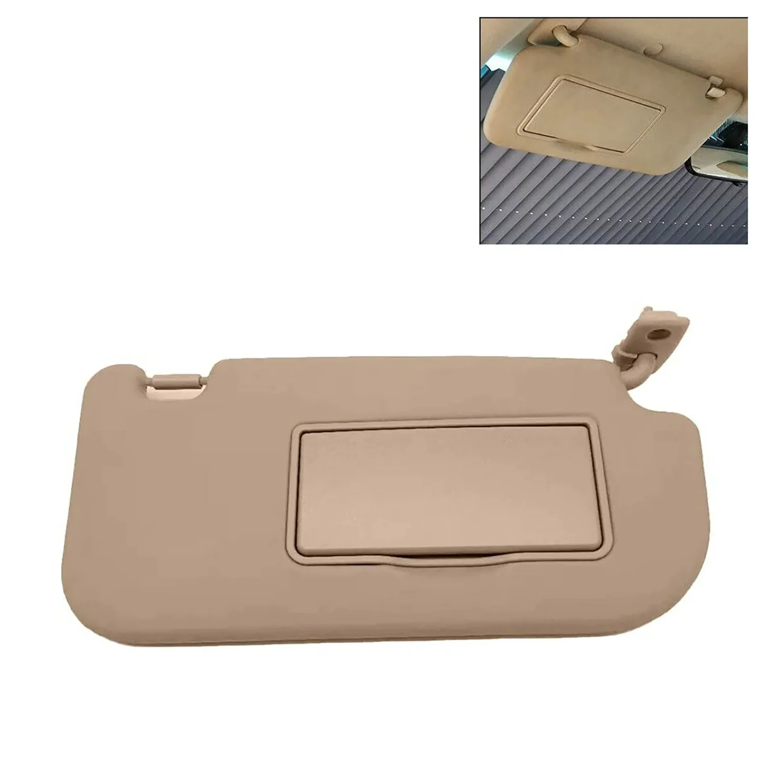 Brand New 85202-03000 Front Left Driver Side Sun Visor Makeup Mirror For 2004-2010 Kia Sportage Beige 8520203000 Auto Beige