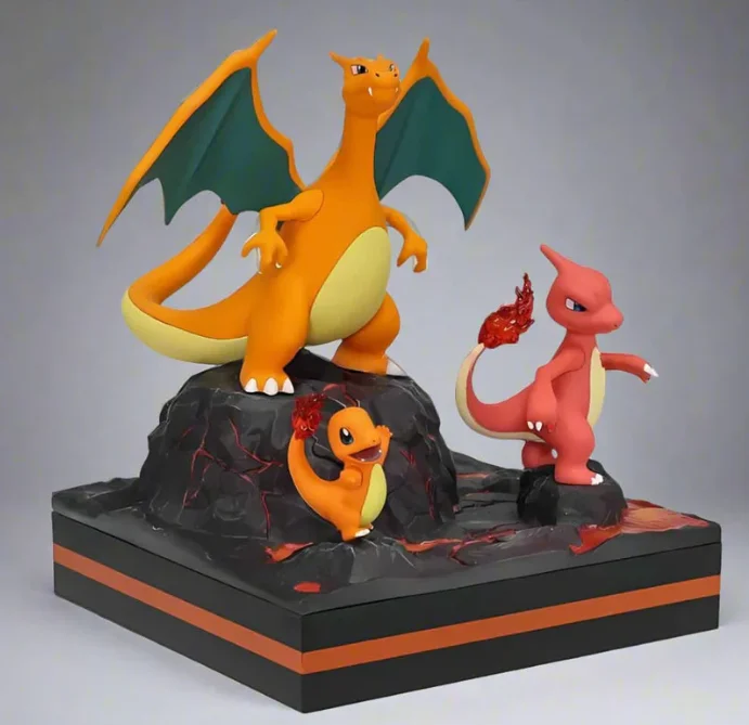 البوكيمون تشارماندر تشارميلون تشارجر معا تمثال نموذج لجسم اللعب