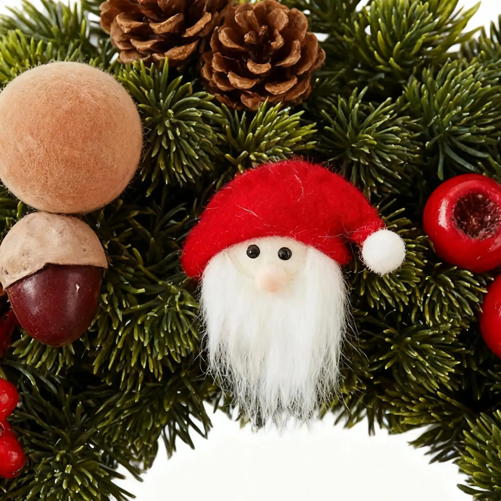 

Christmas Wreath Garland Decoration Sign 11.81Inch Pine Cones Artificial Christmas Wreath For Porch Home Wall Halloween Winter