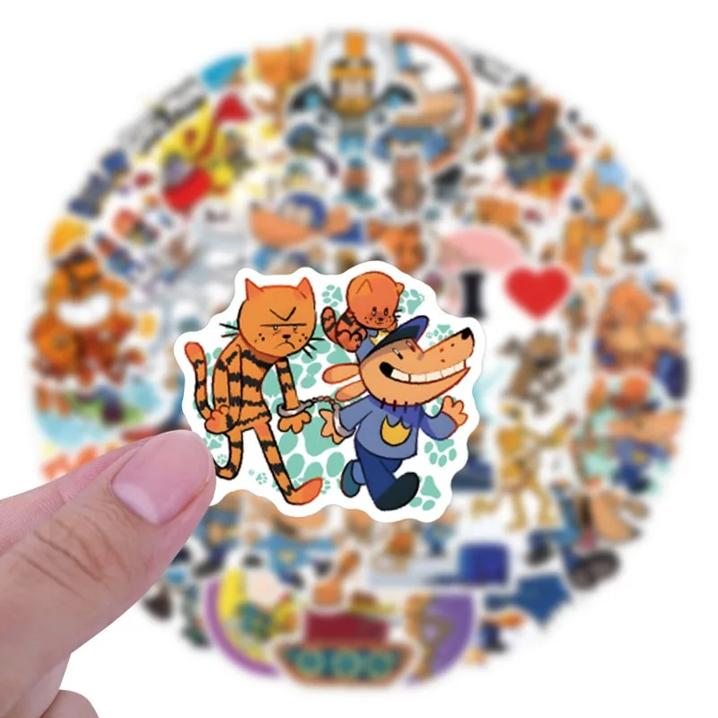 55pcs 만화 개 남자 낙서 스티커 데칼 가방 노트북 컴퓨터 워터 컵 기타 장식 DIY 어린이 클래식 장난감