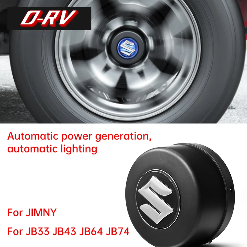 For Suzuki Jimny JB33 JB43 JB64 JB74W 2007 2022  modified hub cover center cover rear wheel middle cover car logo light cover